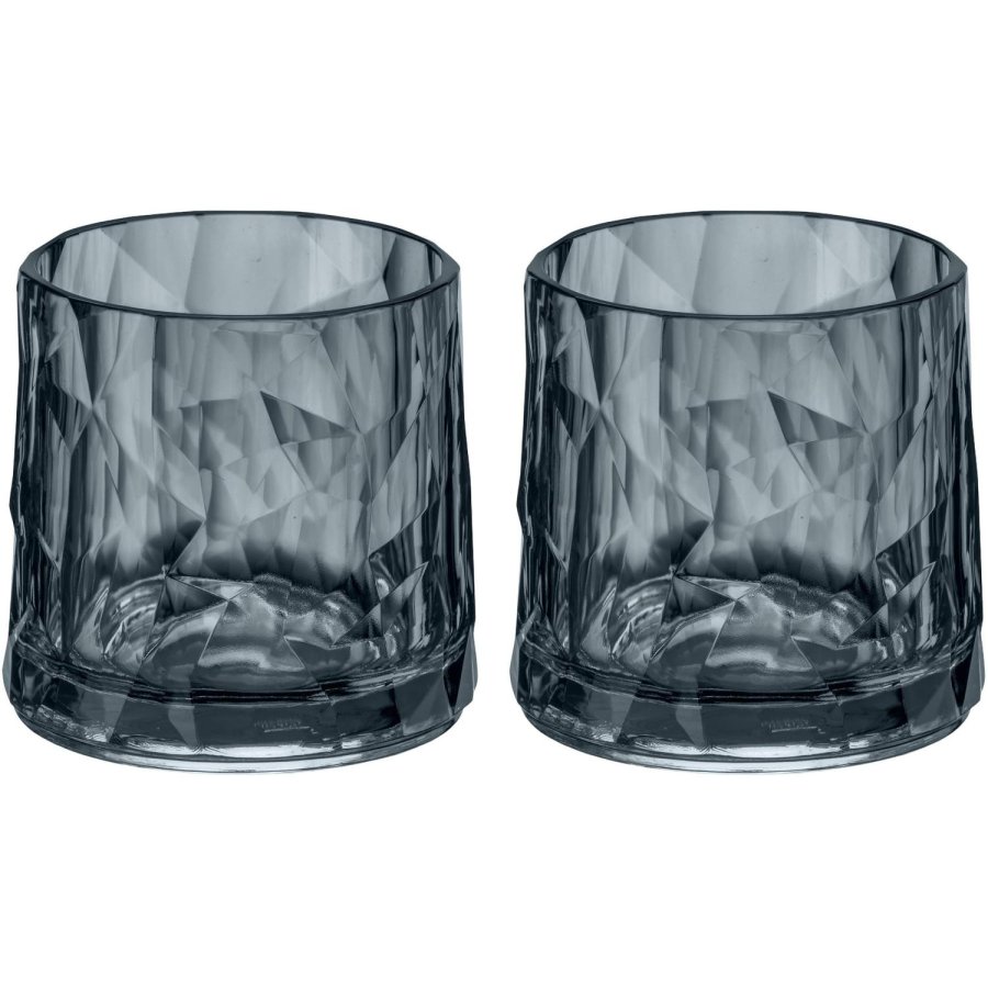 Koziol CLUB No. 2 Whiskeyglas 2er Set 25 cl, Grau