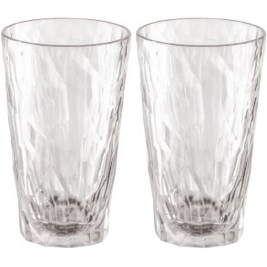 Koziol CLUB No. 6 Waterglas 2-delige set 30 cl, Crystal Clear