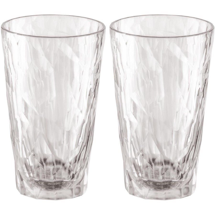 Koziol CLUB No. 6 Waterglas 2-delige set 30 cl, Crystal Clear