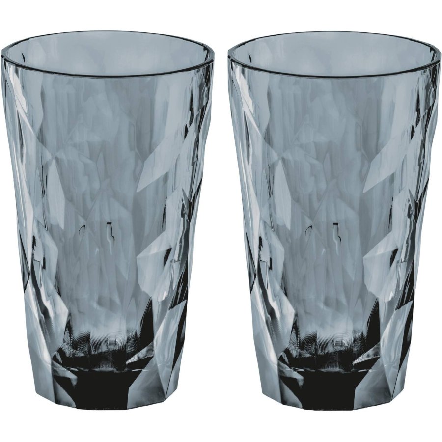 Koziol CLUB No. 6 Waterglas 2-delige set 30 cl, Grijs