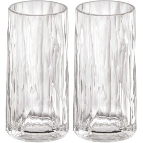 Koziol CLUB No. 8 Long Drink Glas 2-delige set 30 cl, Crystal Clear