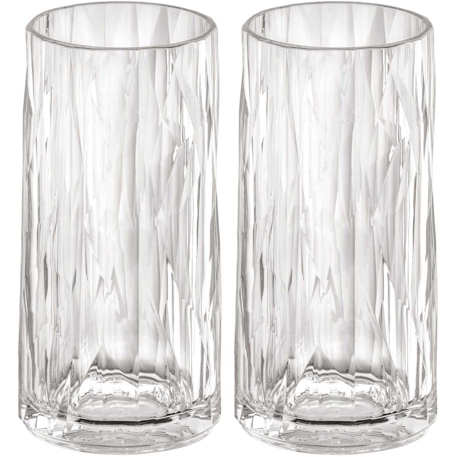 Koziol CLUB No. 8 Long Drink Glas 2-delige set 30 cl, Crystal Clear