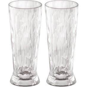 Koziol CLUB No. 10 Bierglas 2er Set 30 cl, Crystal Clear