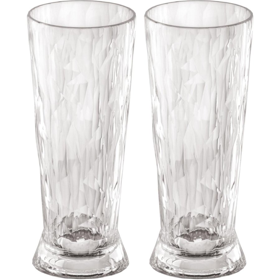 Koziol CLUB No. 10 Bierglas 2er Set 30 cl, Crystal Clear