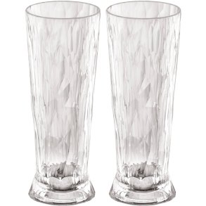 Koziol CLUB No. 11 Bierglas 2er Set 50 cl, Crystal Clear
