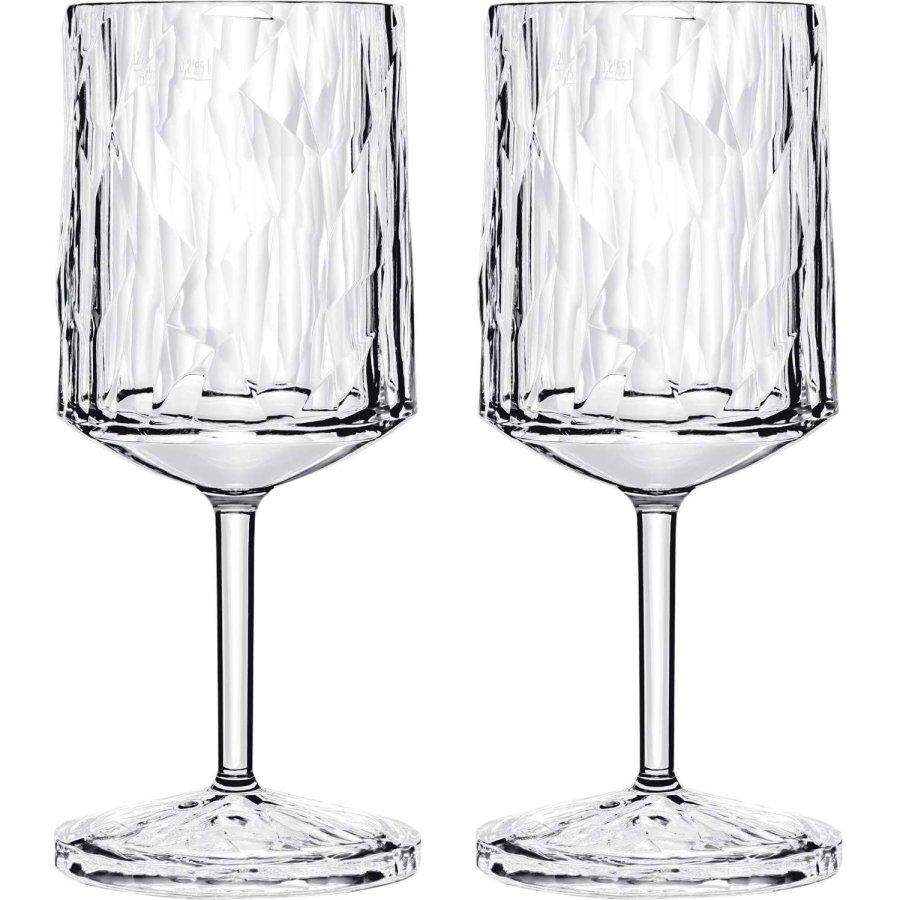 Koziol CLUB No. 21 Wijnglas 2-delige set 25 cl, Crystal Clear