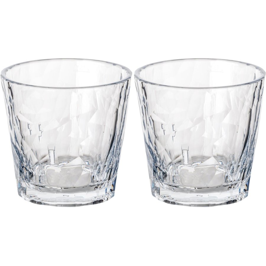 Koziol CLUB No. 22 Waterglas 2-delige set 25 cl, Crystal Clear