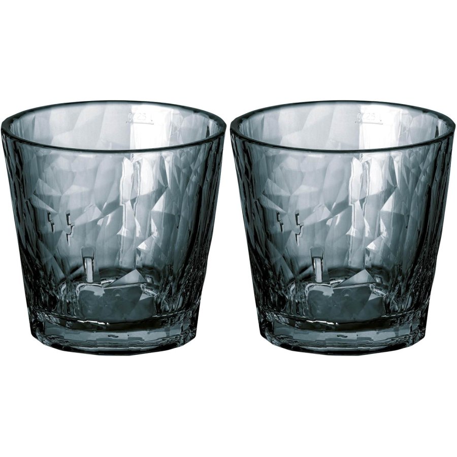 Koziol CLUB No. 22 Waterglas 2-delige set 25 cl, Grijs
