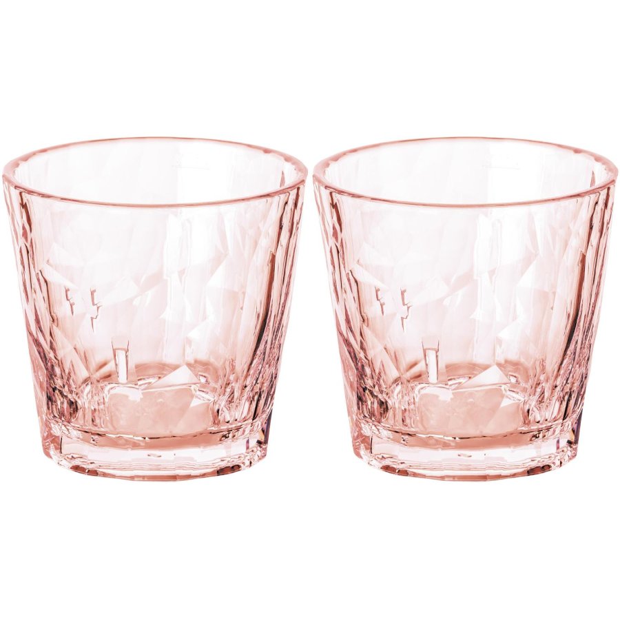 Koziol CLUB No. 22 Waterglas 2-delige set 25 cl, Rose Quartz