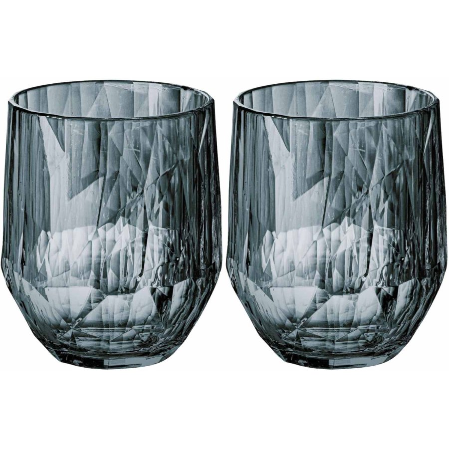 Koziol CLUB No. 24 Wijnglas 2-delige set 30 cl, Transparent Grey