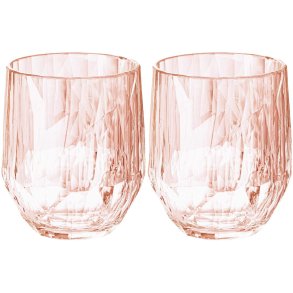 Koziol CLUB No. 24 Wijnglas 2-delige set 30 cl, Transparent Rose Quartz