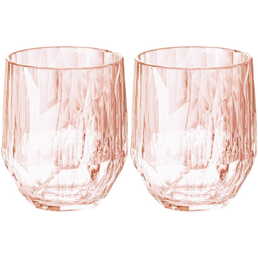 Koziol CLUB No. 24 Wijnglas 2-delige set 30 cl, Transparent Rose Quartz