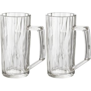 Koziol CLUB No. 25 Bierglas 2er Set 30 cl, Crystal Clear