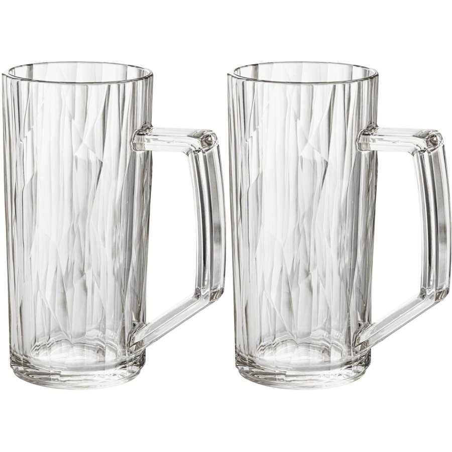 Koziol CLUB No. 25 Bierglas 2er Set 30 cl, Crystal Clear