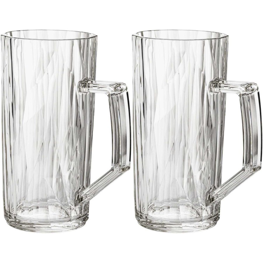 Koziol CLUB No. 26 Bierglas 2er Set 50 cl, Crystal Clear