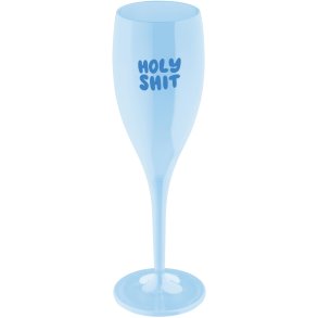 Koziol CHEERS No. 1 HOLY SHIT Champagneglas 10 cl, Sweet Blue