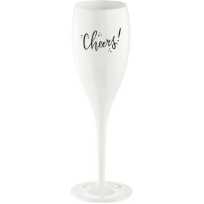 Koziol CHEERS No. 1 NO RISK NO MAGIC Champagneglas 10 cl, Cotton White