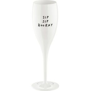 Koziol CHEERS No. 1 SIP SIP HOORAY Champagneglas 10 cl, Cotton White