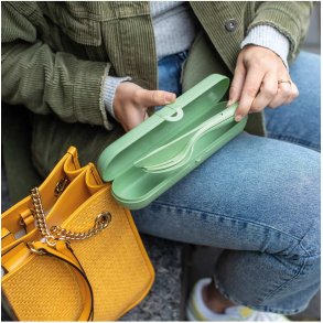 Koziol KLIKK Etui t. Bestik, Nature Leaf Green