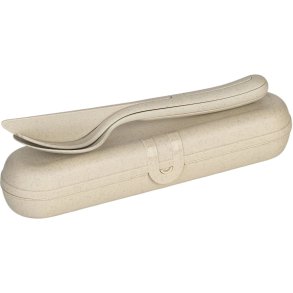 Koziol KLIKK Bestikst m. Etui, Nature Desert Sand