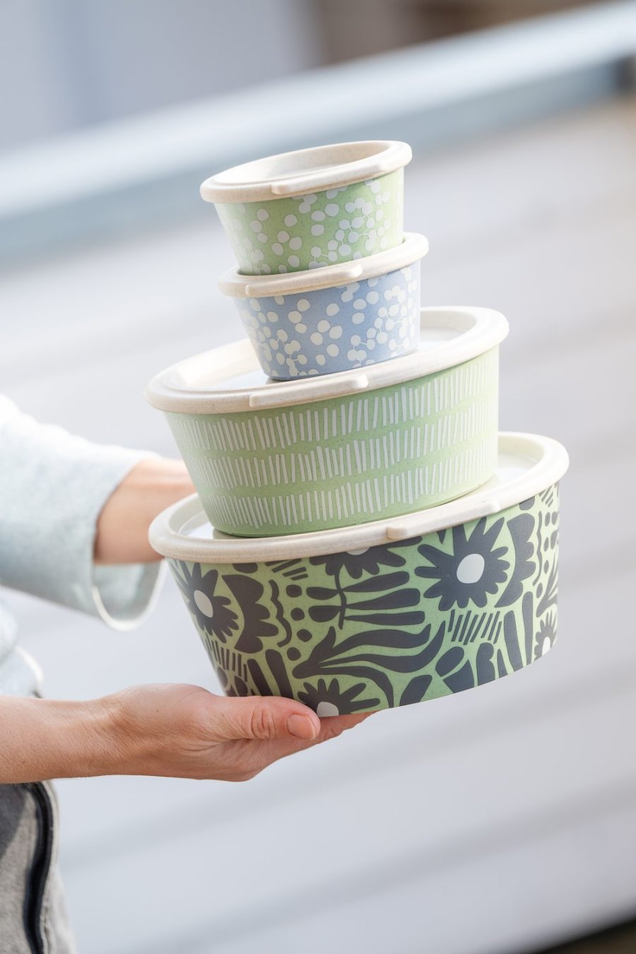 Koziol BLOMSTER Aufbewahrungsbox 2,2 L, Nature Leaf Green