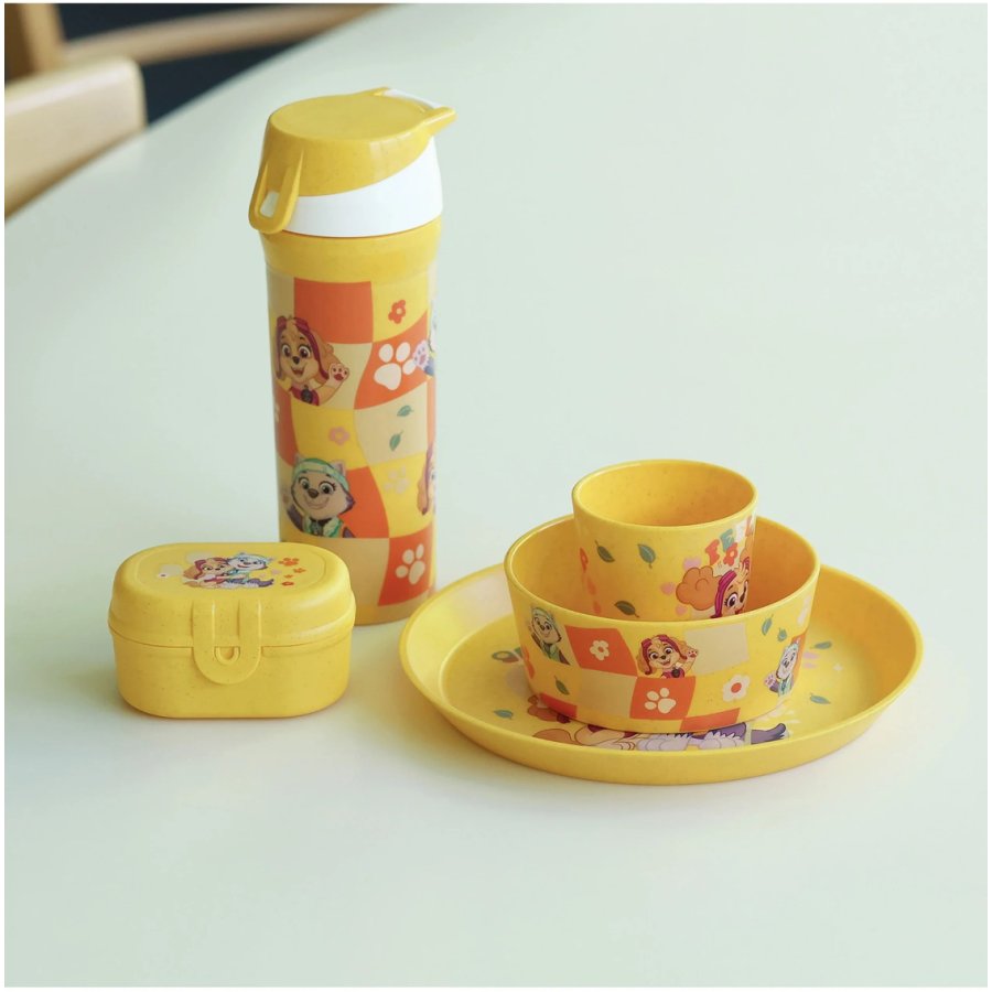 Koziol CONNECT Paw Patrol Kindergeschirr-Set, Organic Honey Yellow