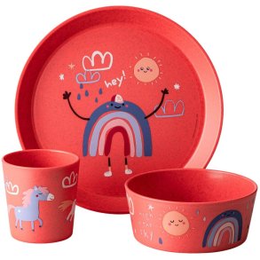 Koziol CONNECT Dreams Spisesæt, Organic Coral Red