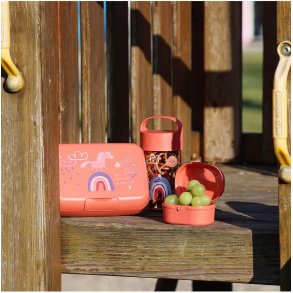 Koziol BUDDY Dreams Snackboks/Drikkedunk 500 ml, Organic Coral Red
