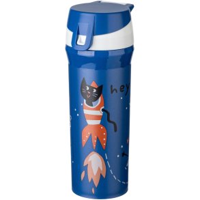 Koziol STAN Space Wasserflasche 500 ml, Organic Space Blue