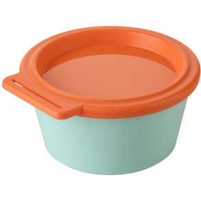 Koziol NORA Snackbox 250 ml, Sweet Green/Strong Coral