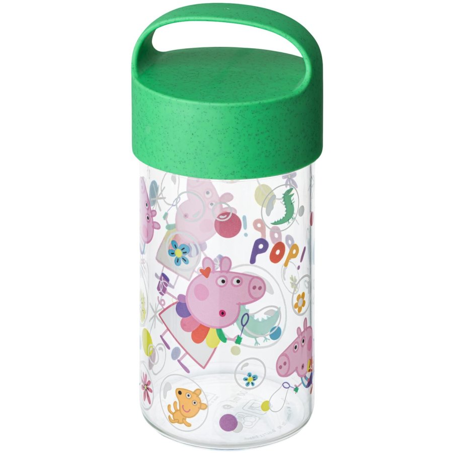 Koziol BUDDY Papa Wutz Snackbox/Trinkflasche 500 ml, Organic Spring Green
