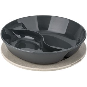 Koziol CONNECT SEPAREE Menteller mit Deckel 1,5 L, Nature Ash Grey