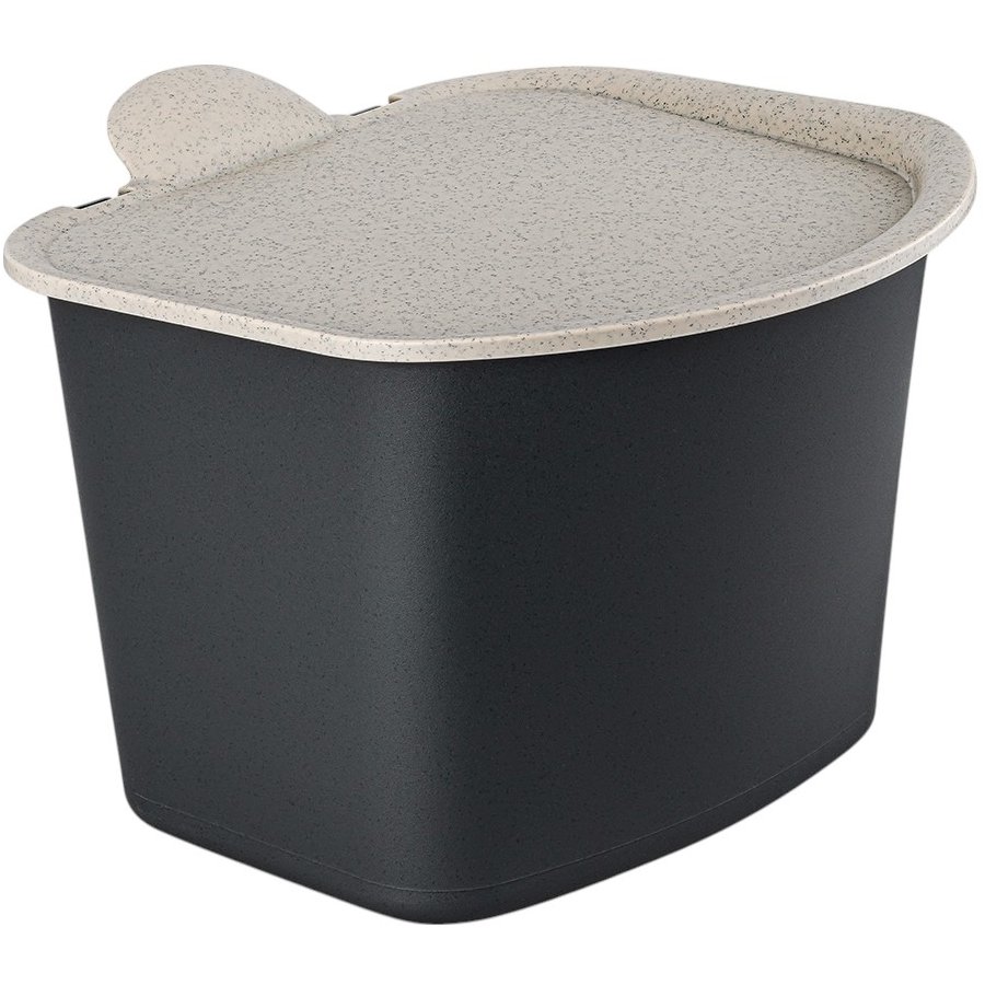 Koziol BIBO Biomüllbehälter 3 L, Nature Ash Grey