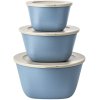 Koziol CONNECT BOX SET STOCKHOLM Aufbewahrungsbox 4er Set, Nature Flower Blue