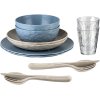 Koziol CLUB SET SKAGEN Tafelservice 10-teilig, Nature Flower Blue