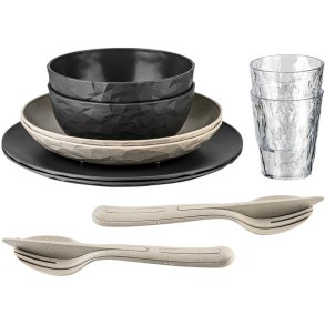 Koziol CLUB SET SKAGEN Tafelservice 10-teilig, Nature Ash Grey