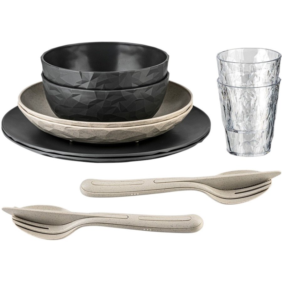Koziol CLUB SET SKAGEN Tafelservice 10-teilig, Nature Ash Grey