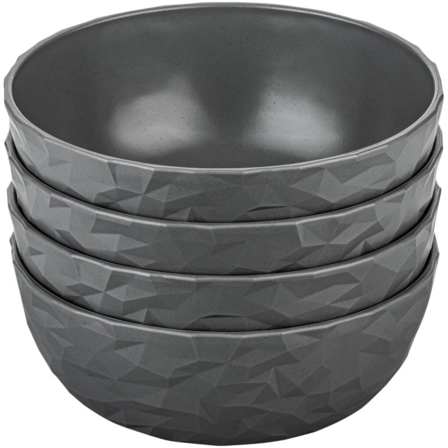 Koziol CLUB Schüssel 4er Set 70 cl, Nature Ash Grey