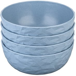 Koziol CLUB Schssel 4er Set 70 cl, Nature Flower Blue