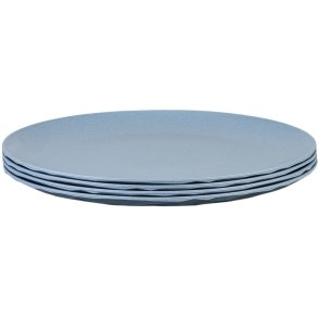 Koziol CLUB Teller 4er Set 26 cm, Nature Flower Blue
