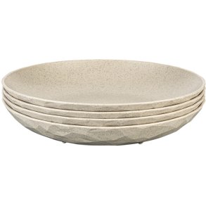 Koziol CLUB Teller 4er Set 22 cm, Nature Desert Sand