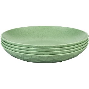 Koziol CLUB Teller 4er Set 22 cm, Nature Leaf Green