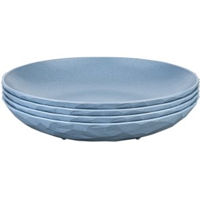 Koziol CLUB Teller 4er Set 22 cm, Nature Flower Blue