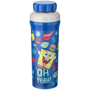 Koziol OLLI SpongeBob SquarePants Wasserflasche 500 ml, Organic Space Blue