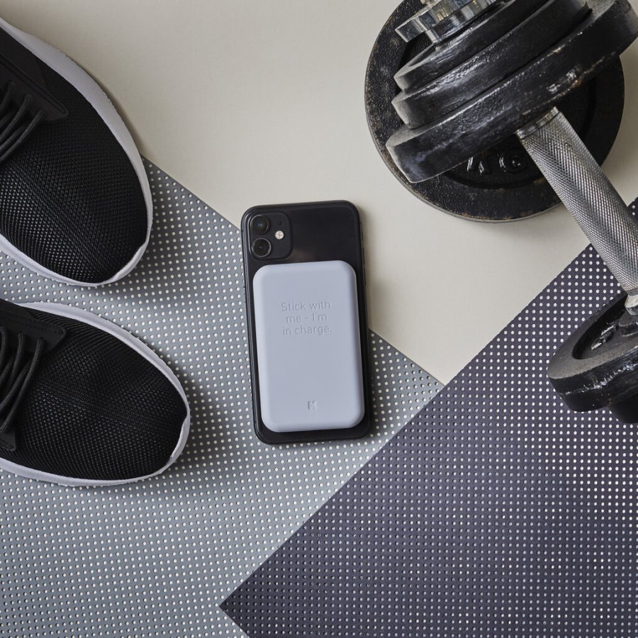 Kreafunk toCHARGE Qi Tr�dl�s Oplader 10,4x6,4 cm, Moon Grey