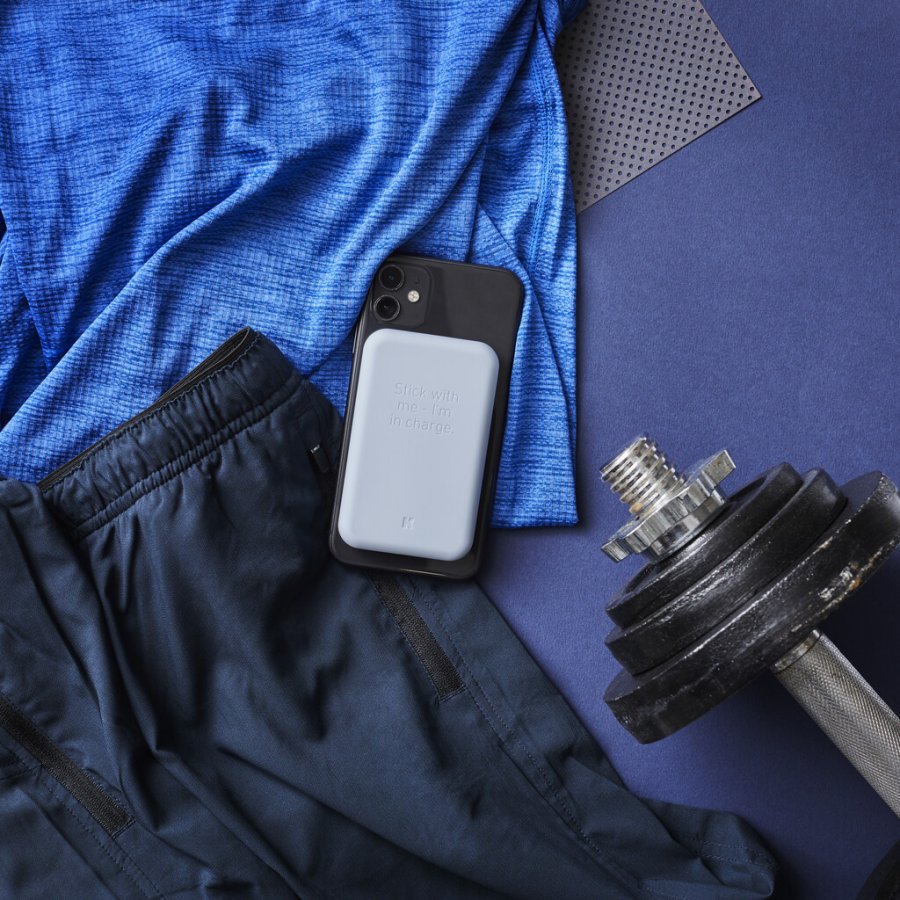 Kreafunk toCHARGE Qi Tr�dl�s Oplader 10,4x6,4 cm, Cloudy Blue