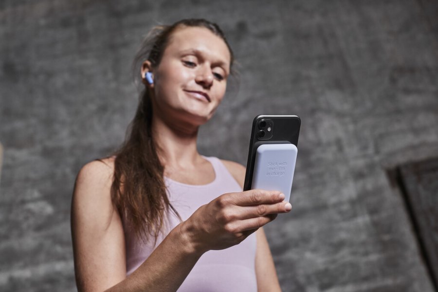 Kreafunk toCHARGE Qi Tr�dl�s Oplader 10,4x6,4 cm, Cloudy Blue