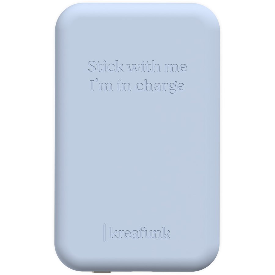 Kreafunk toCHARGE Qi Tr�dl�s Oplader 10,4x6,4 cm, Cloudy Blue