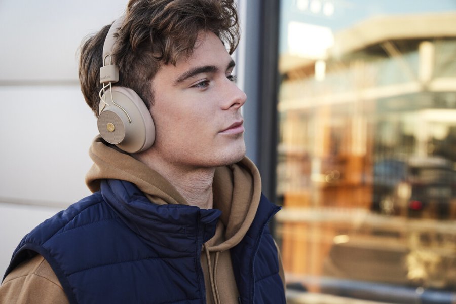 Kreafunk aBEAT Qi Hretelefoner, Ivory Sand