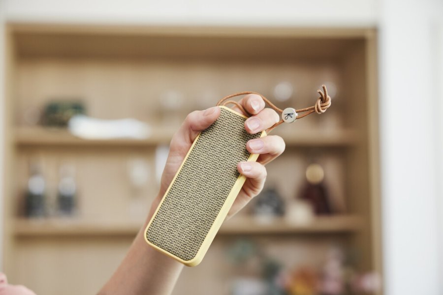 Kreafunk aGROOVE Mini H�jtaler 13x5 cm, Soft Yellow